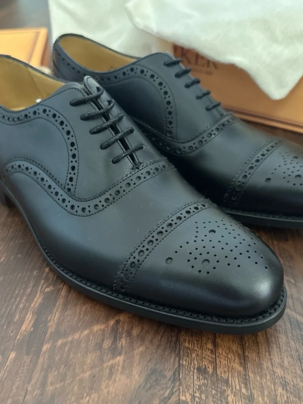 Barker Shoes polished black